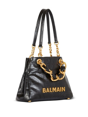 BALMAIN Elegant Noir Mini Tote - Small