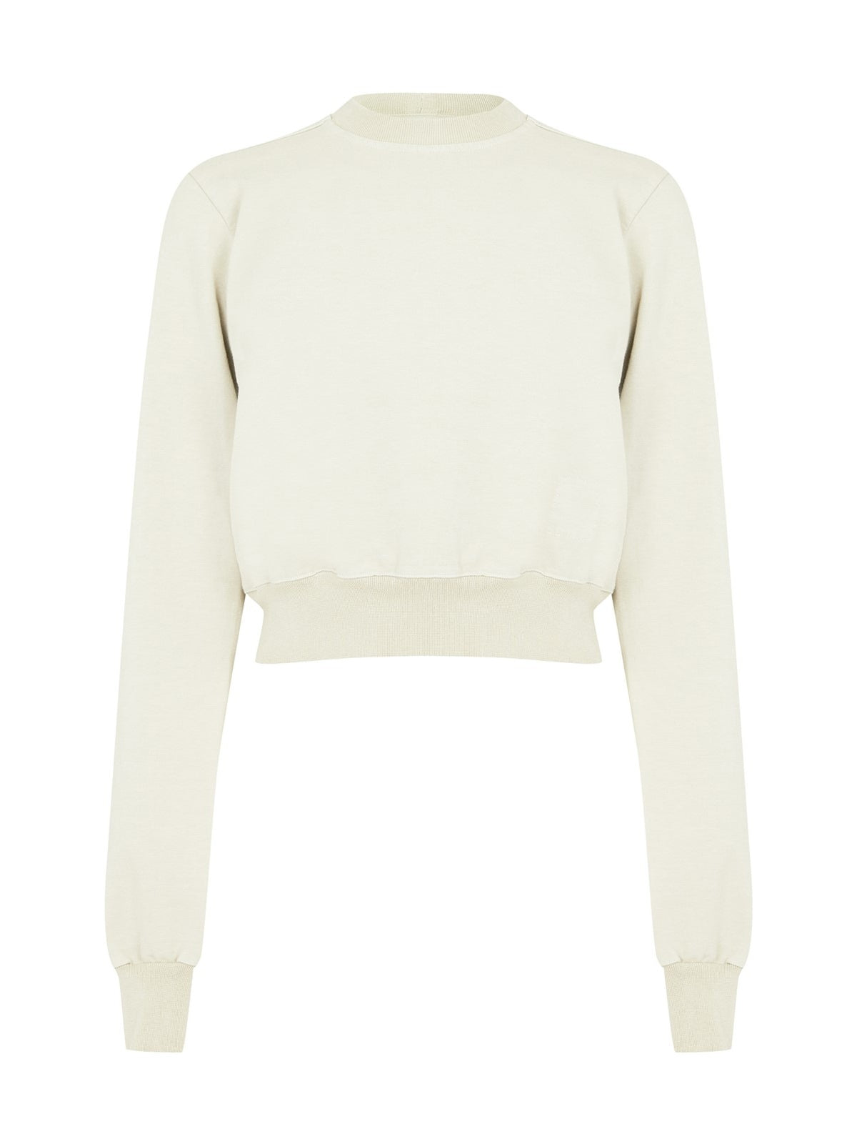 DRKSHDW Mini Cropped Sweatshirt in Pearl