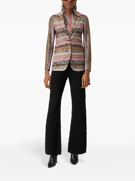 MISSONI Chevron Patterned Knit Blazer