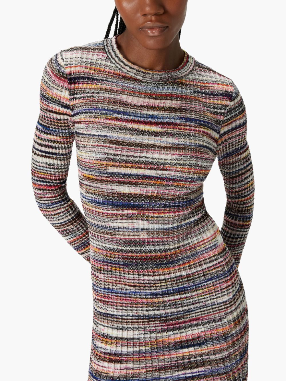 MISSONI Chic Multicolor Striped Mini Dress