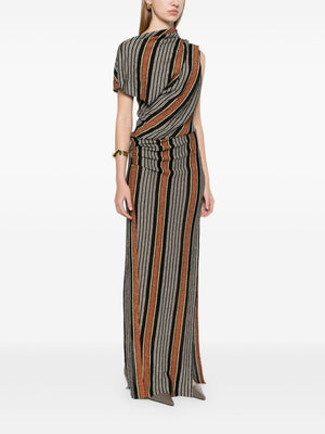 MISSONI Striped Long Dress with Slit Detail