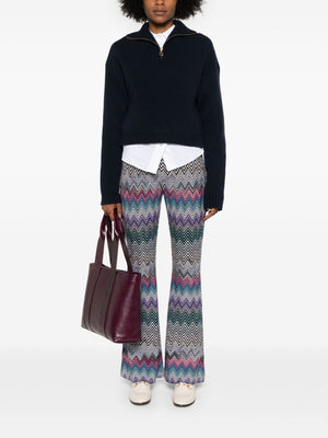 MISSONI Zigzag Flare Wool Trousers