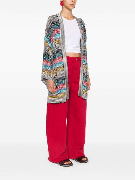 MISSONI Multicolor Striped V-Neck Cardigan