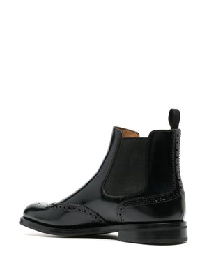 CHURCH'S Elegant Calf Leather Chelsea Ankle Boots