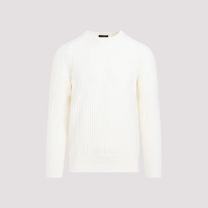 DUNHILL Men's Open Knit Crewneck Pullover - Nude & Neutrals