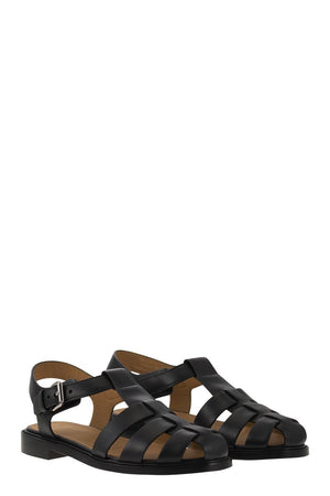 CHURCH'S Retro-Inspired Calfskin Sandal with Comfort Padding