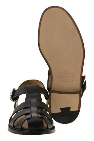 CHURCH'S Retro-Inspired Calfskin Sandal with Comfort Padding