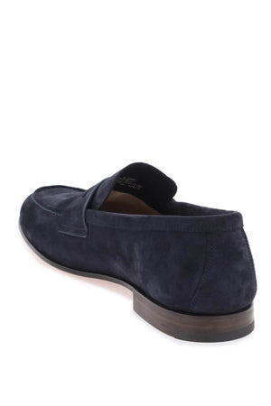 CHURCH'S Men's Blue Suede Loafers for SS24 - Smart and Casual Look