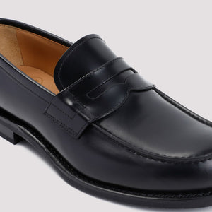 CHURCH'S Men's Black Leather Mocassins for FW22