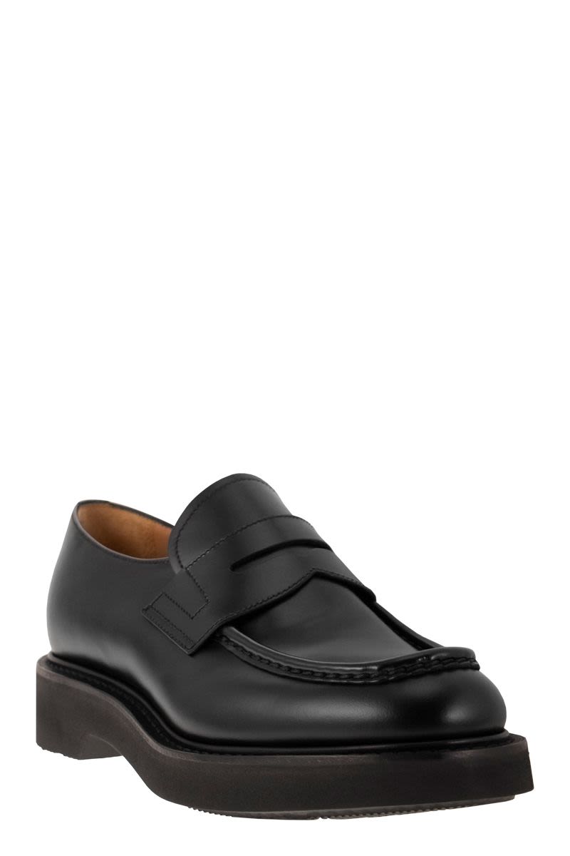 CHURCH'S Men's Premium Loafer with Leather Finish and Handcrafted Detailing