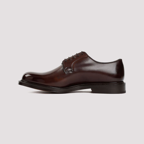 CHURCH'S Brown Leather Lace-Up Moccasins for Men - SS24 Collection