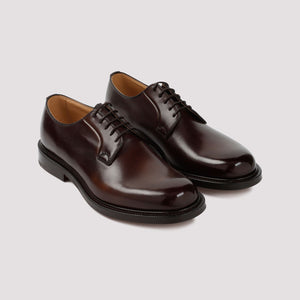 CHURCH'S Brown Leather Lace-Up Moccasins for Men - SS24 Collection