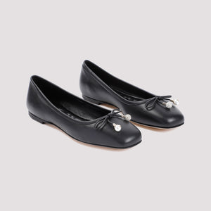 JIMMY CHOO Elegant Black Ballerina Flats for Women - SS24 Collection