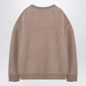 MAX MARA Classic Beige Cashmere Blend Crewneck Sweatshirt