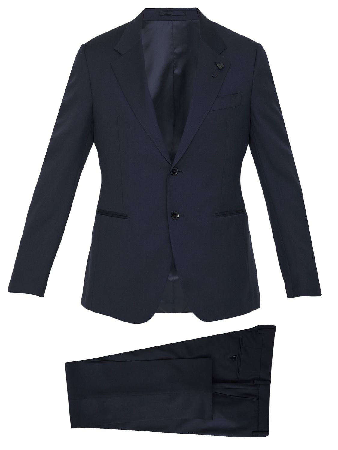 LARDINI Men's Classic Two-Piece Suit - Regular Fit - Size 50