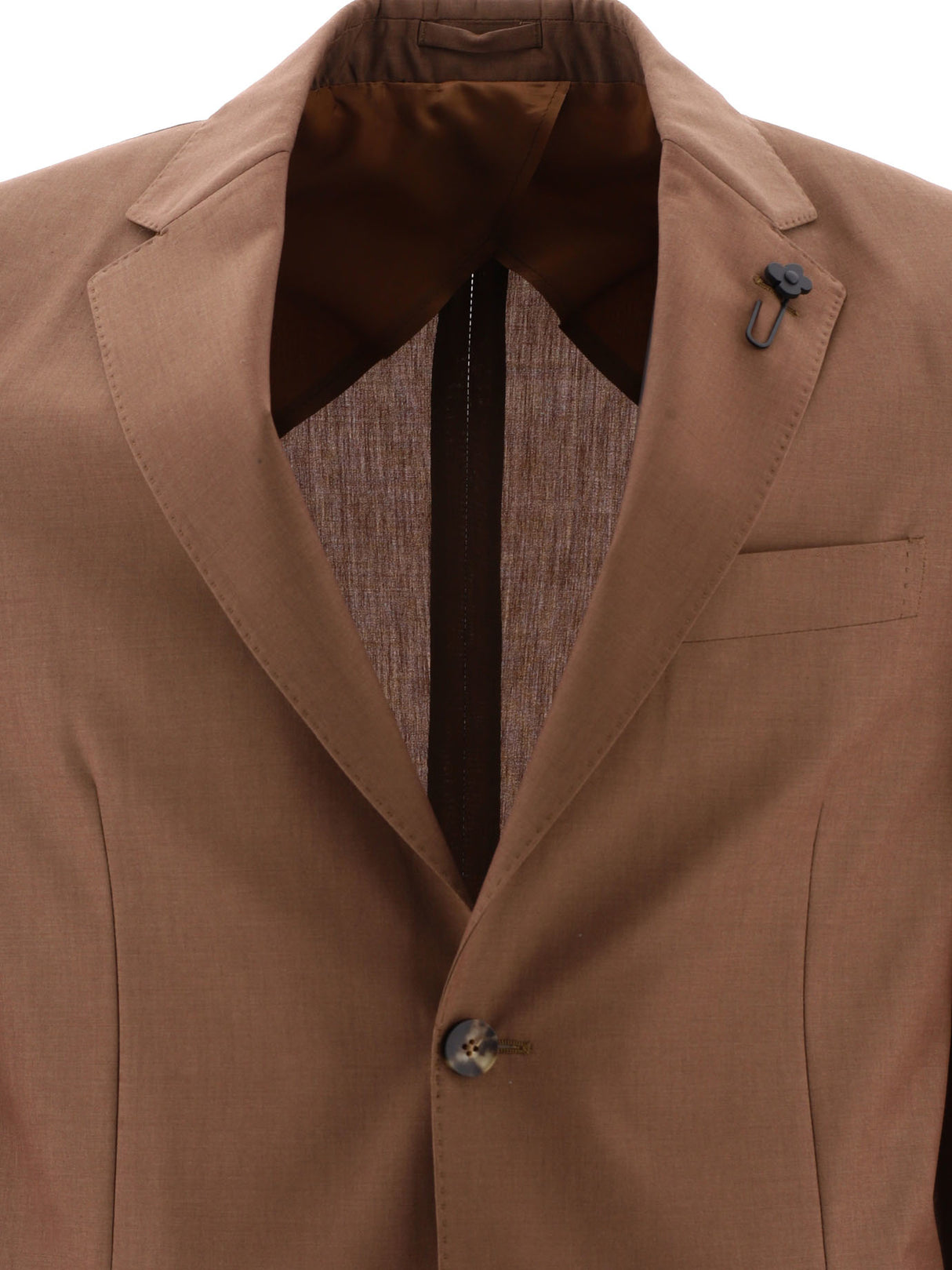 LARDINI Brown Wool Blend Single-Breasted Suit for Men