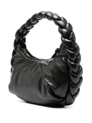 HEREU Chic Leather Handbag with Braided Detail