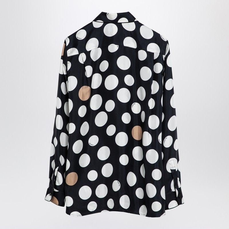 MAX MARA Polka Dot Silk Shirt in Size Small