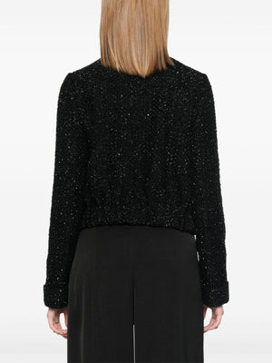 EMPORIO ARMANI Lurex Detail Jacket with Sequin Embellishment