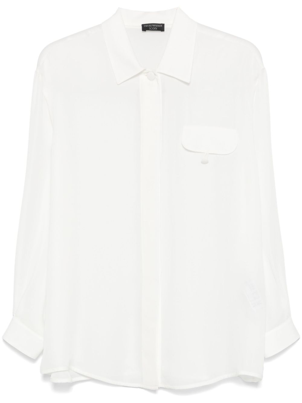 EMPORIO ARMANI Lightweight Semi-Sheer Silk Shirt for Women