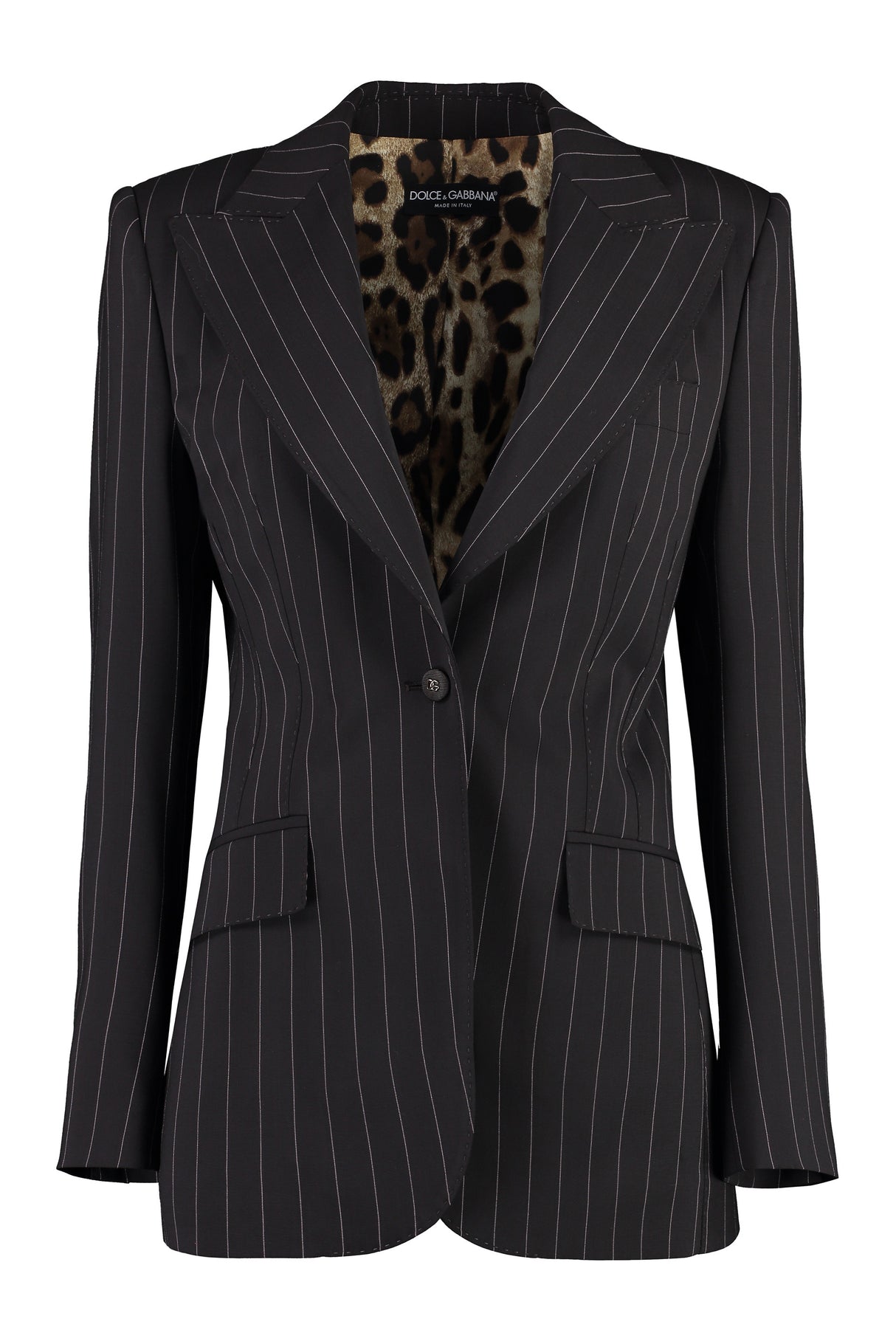 DOLCE & GABBANA High Quality Pinstripe Blazer for Women in Brown - FW23 Collection