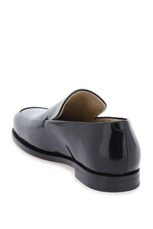 KHAITE Elegant Brushed Leather Loafers