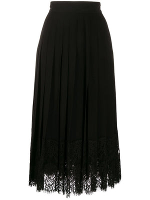 DOLCE & GABBANA Lace Trim Maxi Skirt