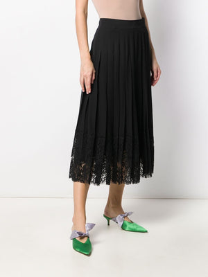 DOLCE & GABBANA Lace Trim Maxi Skirt