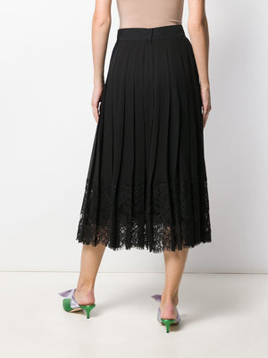 DOLCE & GABBANA Lace Trim Maxi Skirt