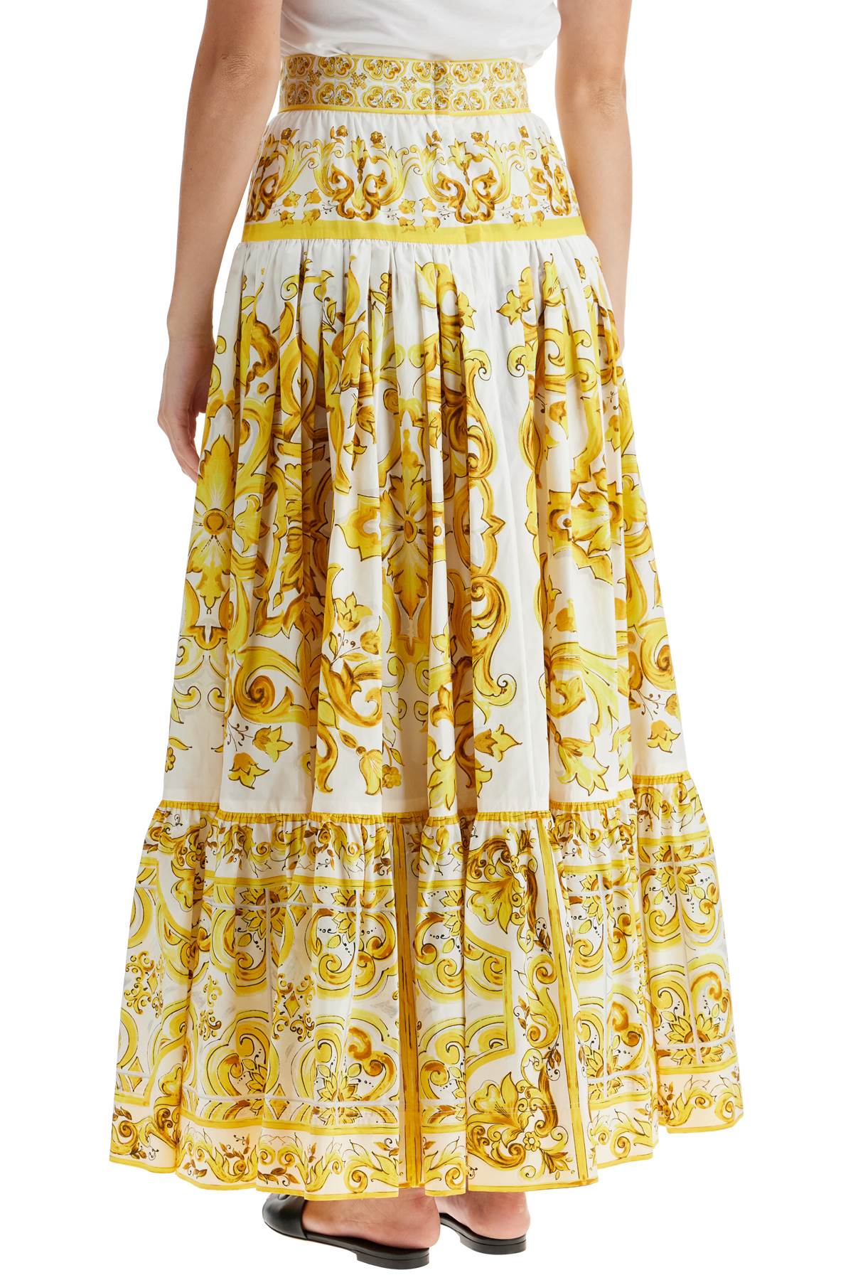 DOLCE & GABBANA Printed Poplin Skirt