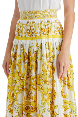 DOLCE & GABBANA Printed Poplin Skirt