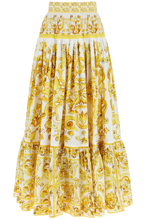 DOLCE & GABBANA Printed Poplin Skirt