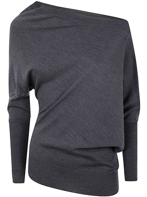 LIVIANA CONTI Asymmetrical Wool Sweater for Women