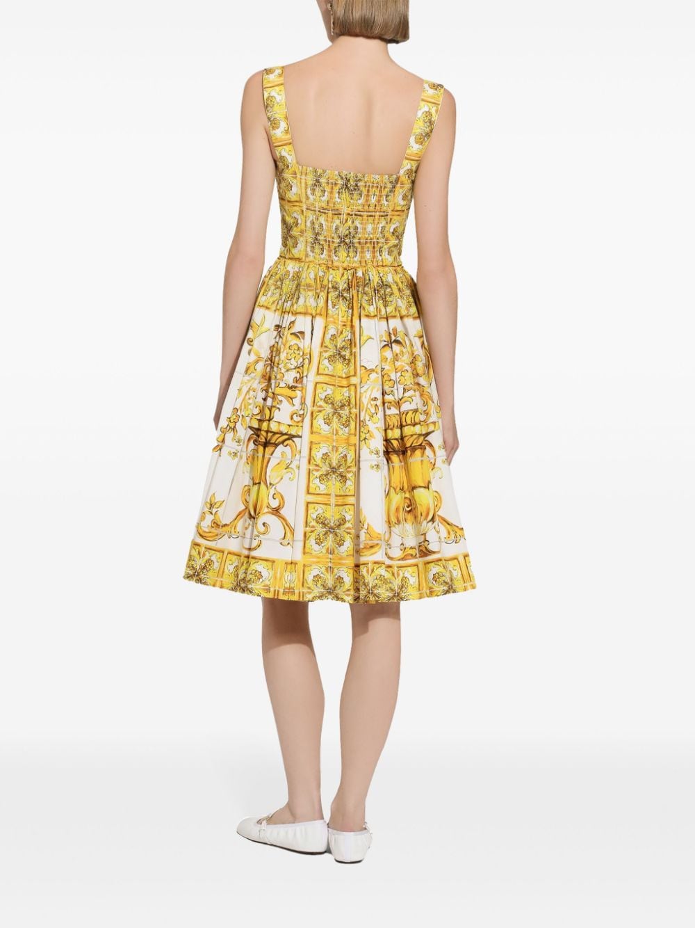 DOLCE & GABBANA Sunny Majolica Midi Dress