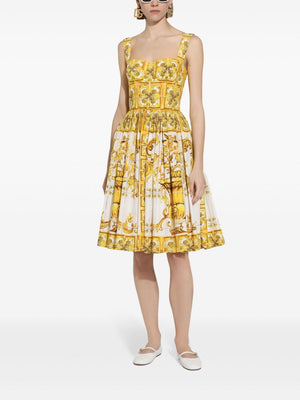 DOLCE & GABBANA Sunny Majolica Midi Dress