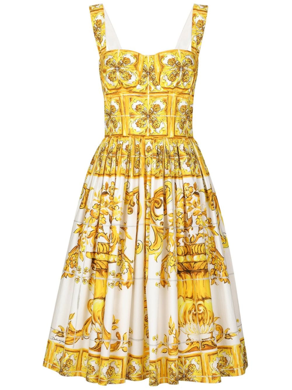 DOLCE & GABBANA Sunny Majolica Midi Dress