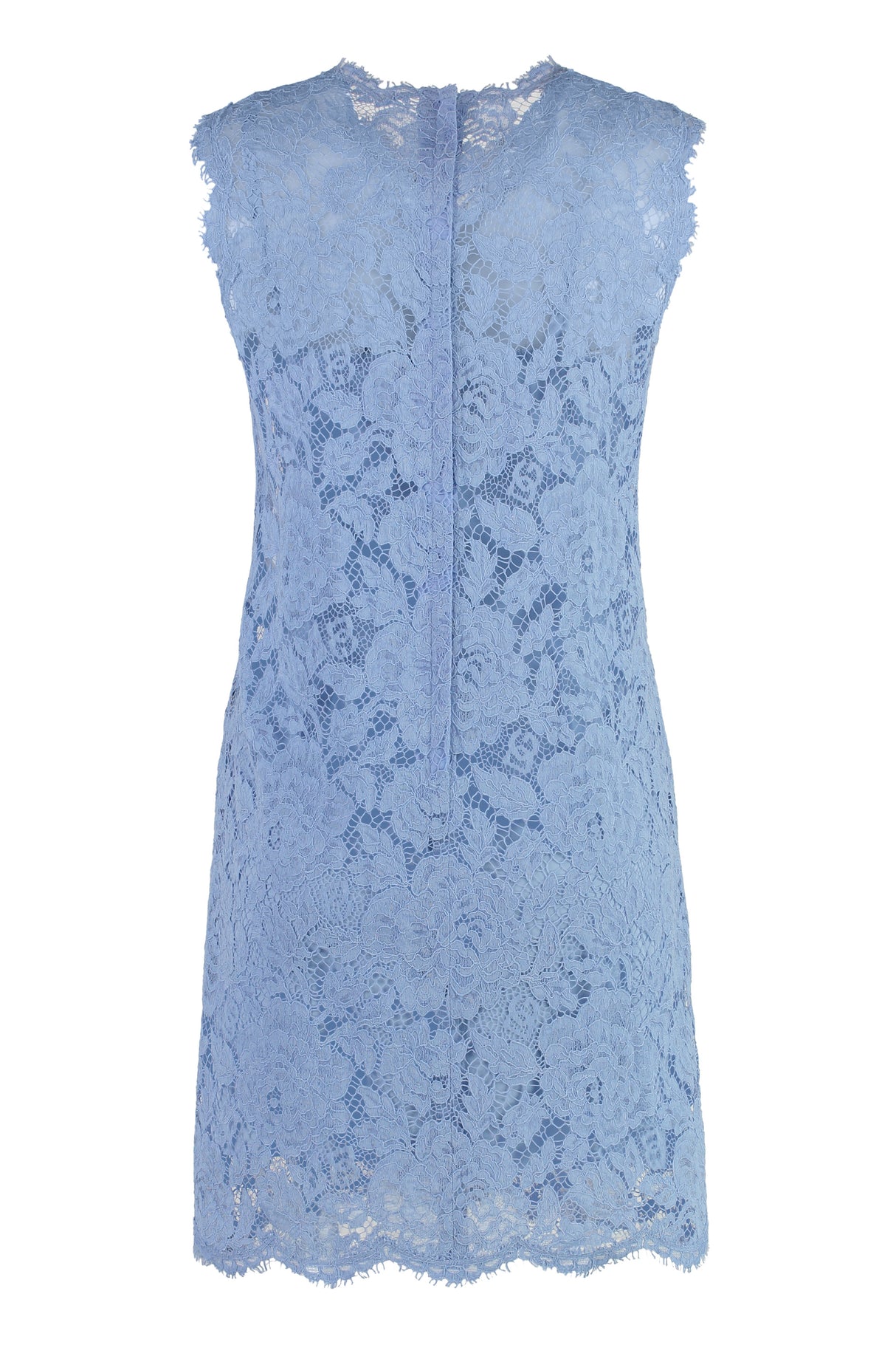 DOLCE & GABBANA Scalloped Hem Lace Dress for Women - FW24