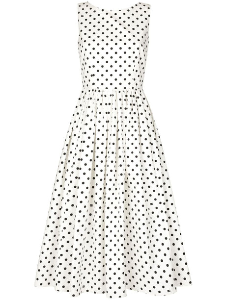 DOLCE & GABBANA Elegant Full-Length Cotton Dress - Size 42