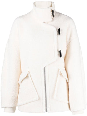 GANNI Recycled Wool Stand-Up Collar Jacket