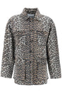 GANNI Leopard Print Canvas Overshirt - Relaxed Fit