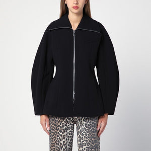 GANNI Women's Black Zip Jacket for FW24