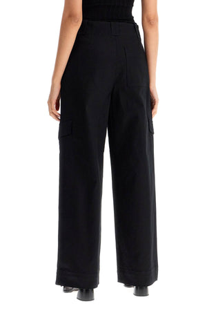 GANNI Tailored Herringbone Pants - Regular Fit, Size 38