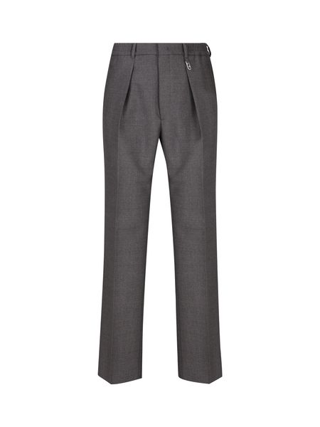 FENDI Sartorial Trousers in Grey Wool for Men - FW23