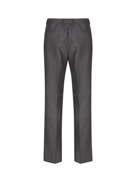 FENDI Sartorial Trousers in Grey Wool for Men - FW23