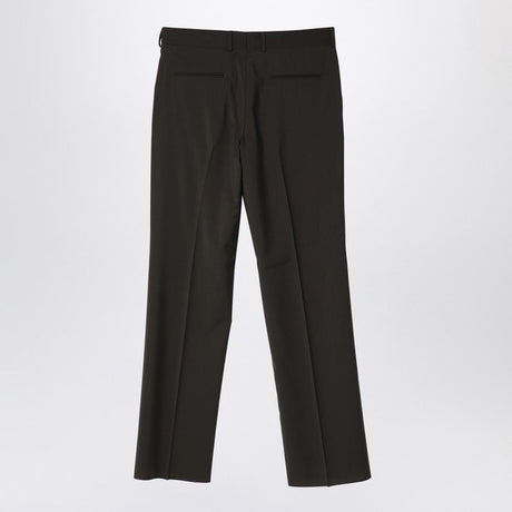 FENDI Dark Green Wool Trousers for Men - FW24 Collection