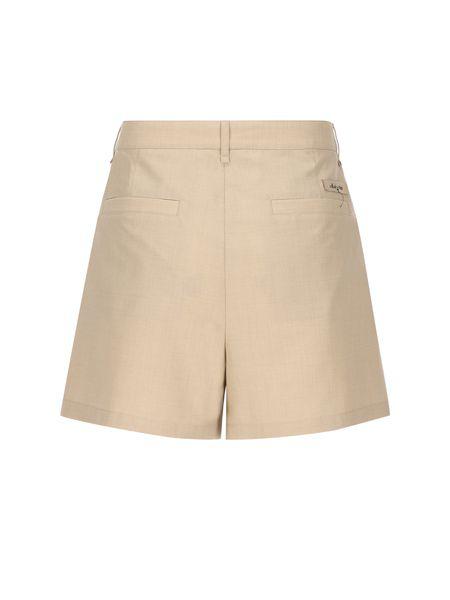 FENDI Men's Tan Wool Bermuda-Shorts for SS24