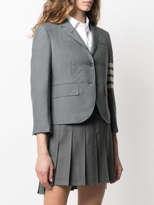 THOM BROWNE Mini Fitted Wool Short Jacket