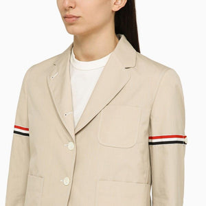 THOM BROWNE Khaki Cotton-Blend Short Blazer for Women