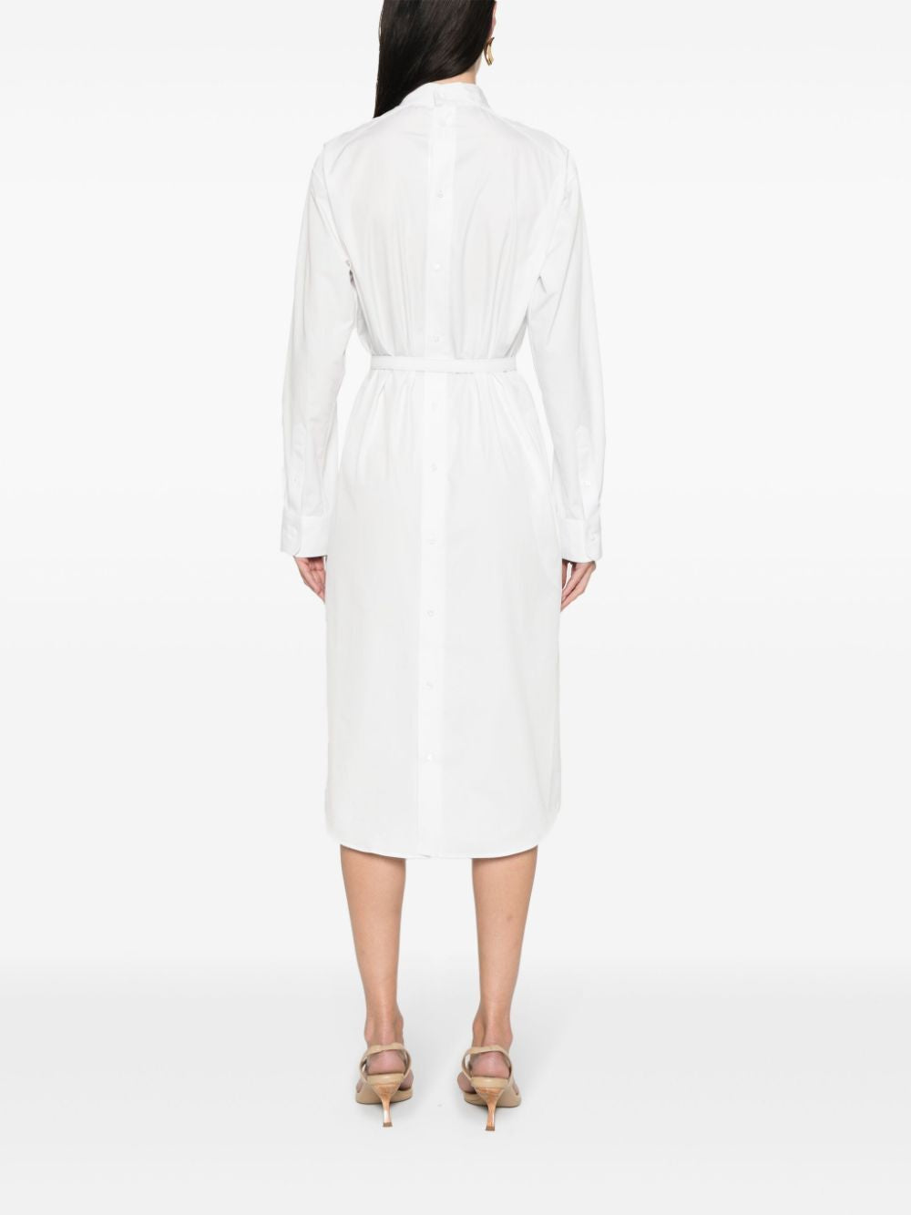 FENDI Cotton Shirtdress with Leather Belt and Pockets for Women - SS24 Collection