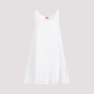 KENZO Anglaise Mini Dress in White for Women